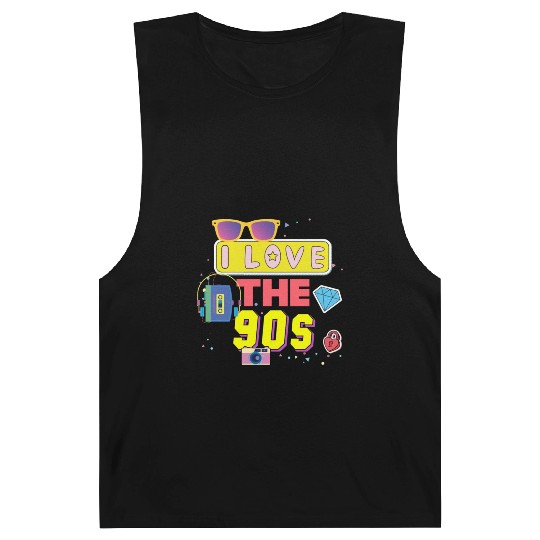 I Love The 90s Vintage 1990s Men Women 90's Barnard Tanks