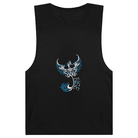 PHOENIX Tattoo/Tribal art - White and Blue,, Barnard Tanks