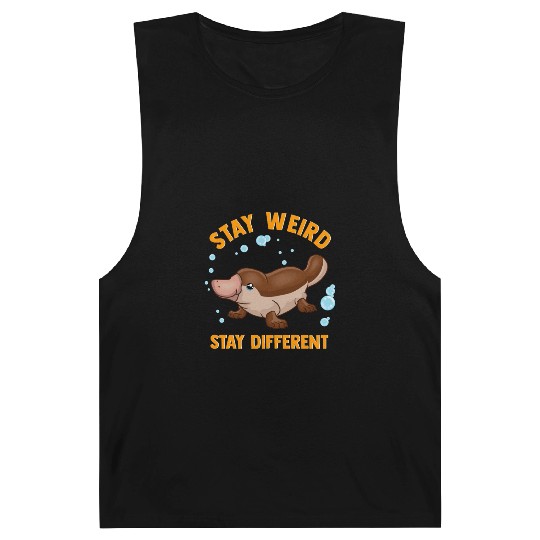 Funny Stay Weird Stay Different Cute Platypus Barnard Tanks