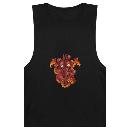 Cthulhu Giant Monster Myth Satanic Demon Gift Barnard Tanks