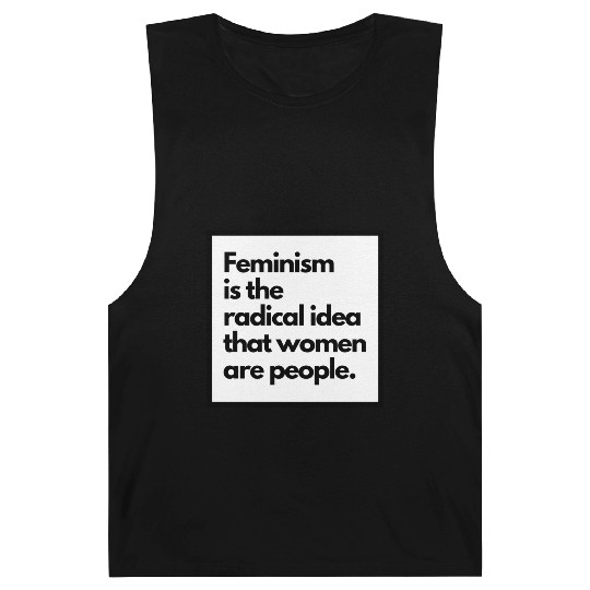 Feminism solid back sticker Barnard Tanks