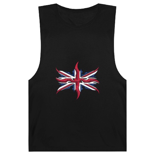 Union Jack British Flag Resistance Style Barnard Tanks
