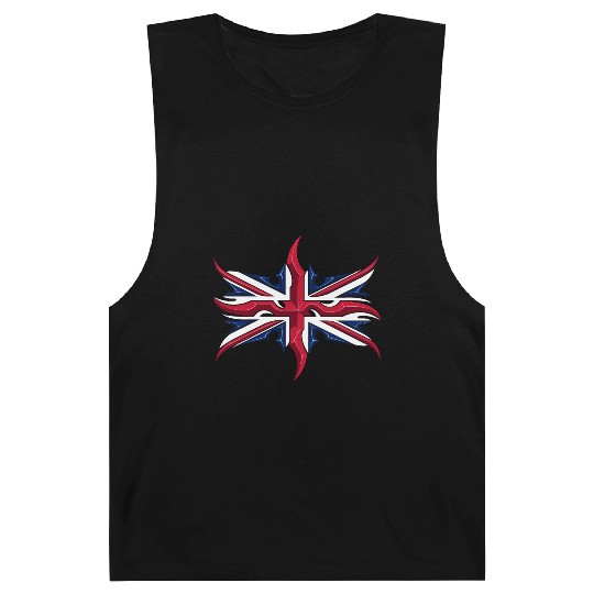 Union Jack British Flag Resistance Style Barnard Tanks