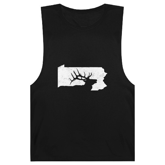 Pennsylvania Elk Hunting Bull Elk PA State Shape Barnard Tanks