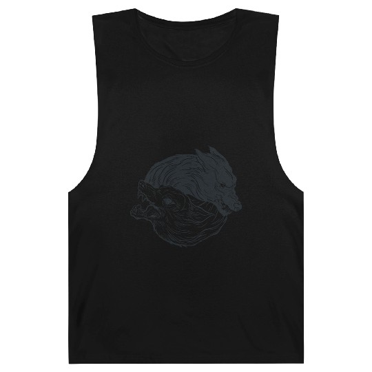 Wolf yin yang meditation philosophy symbol Barnard Tanks