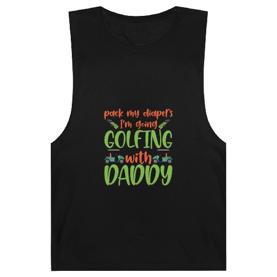 Pack My Diapers Golfing With Daddy Baby Onesie Barnard Tanks