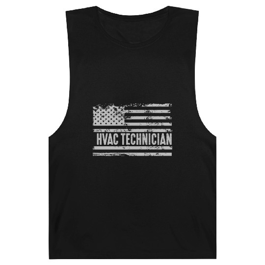 American Hvac Technician United States Flag birthd Barnard Tanks