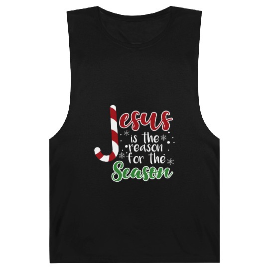 Jesus Is The Reason For The Season Christmas birth Barnard Tanks