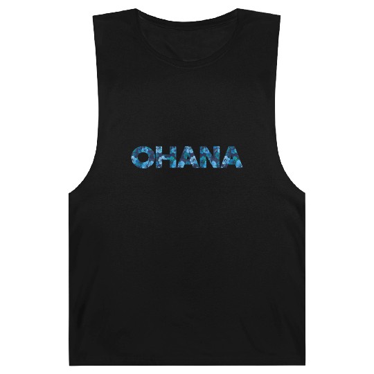 Ohana Family In Hawaiian Language Hibiscus Pattern Barnard Tanks