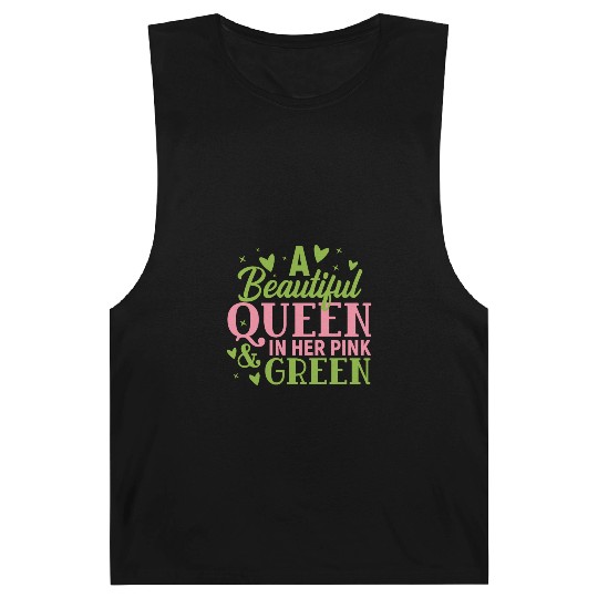 A Beautiful Queen in her Pink and Green | HBCU AKA Barnard Tanks