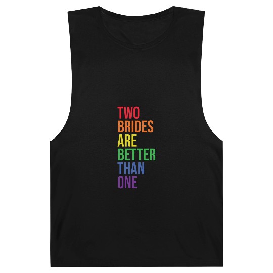 Lesbian Wedding Couple Two Brides Are Better Than Barnard Tanks