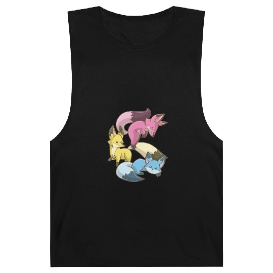 Pansexual Fox,Kawaii Pastel Goth Anime Art Pan Barnard Tanks