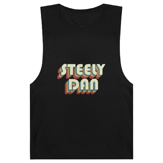 Steely Dan | Unique Retro Faded-Style Typography Barnard Tanks
