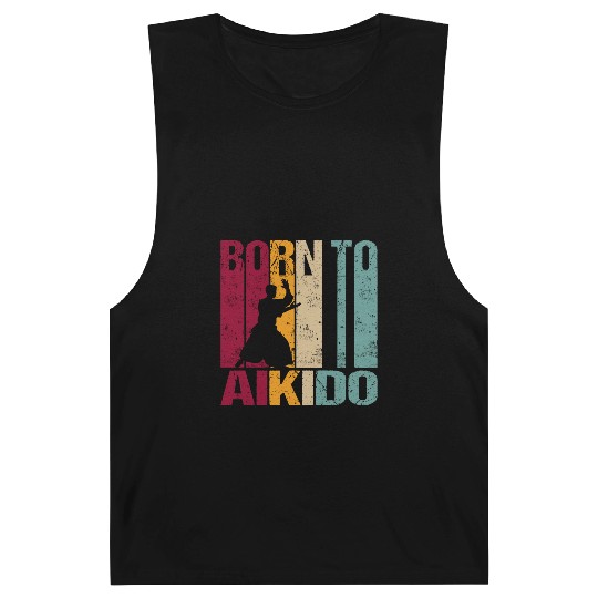 Japanese Aikido Fighter Born to Training Baby Gift Barnard Tanks