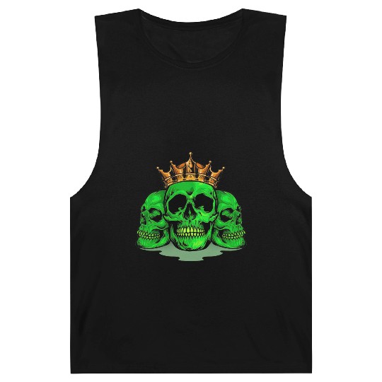 King Family Skull Green Barnard Tanks
