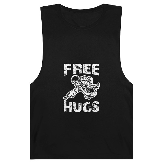 Funny Free Hugs Jiu Jitsu BJJ Choke MMA Gear Barnard Tanks
