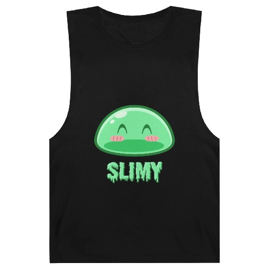 Cute Green Dungeon Slime Monster Weird Anime Barnard Tanks