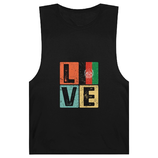 I Love Afghanistan Flag for Afghan Pride Barnard Tanks
