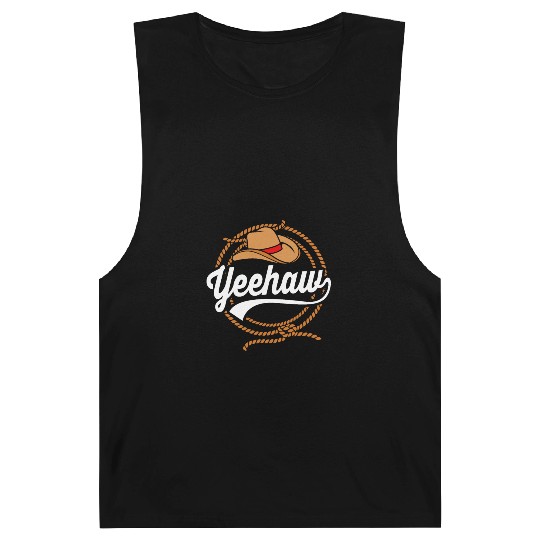 Yeehaw Cowboy Western For Men Bull Riding Rodeo Barnard Tanks