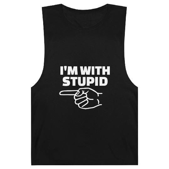 I'm With Stupid Men Gift Barnard Tanks