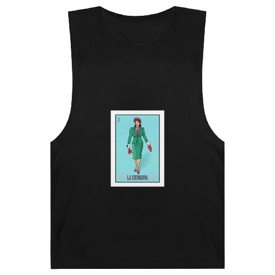 La Chingona The Bad Ass Woman Card Mexican Lottery Barnard Tanks