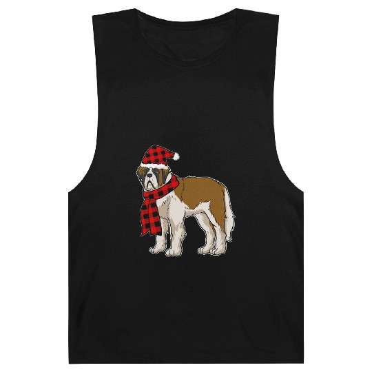 Bernard Buffalo Plaid St Bernard Dog Lover Christm Barnard Tanks