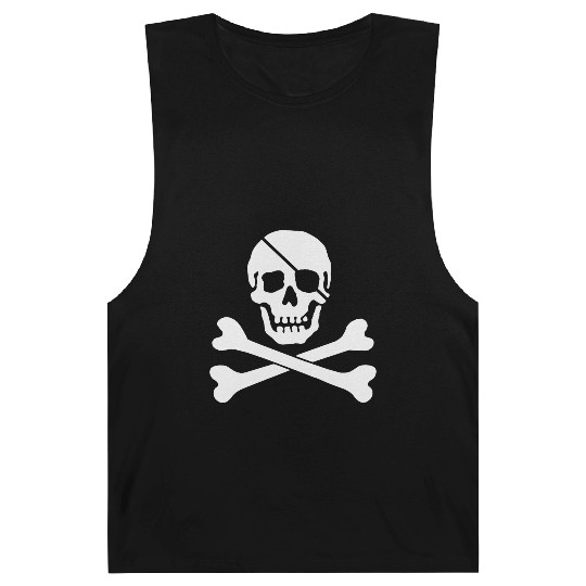 Jolly Roger Pirate Flag Skull and Crossbones Barnard Tanks