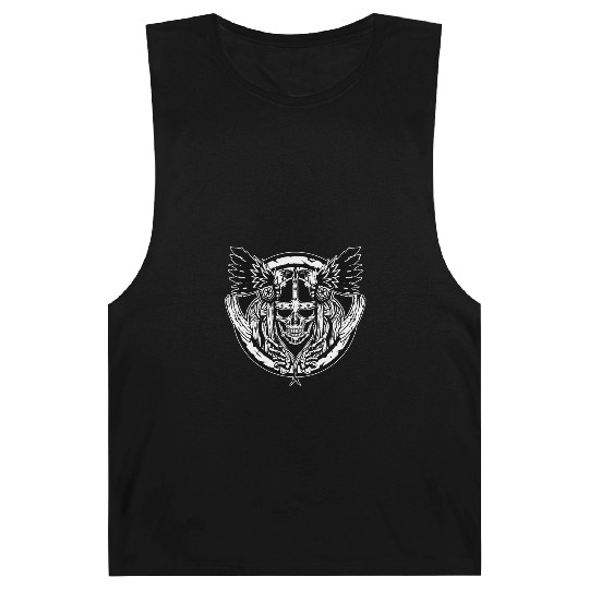 Skull Raven Nordic Axt Odin Thor Norse Viking Barnard Tanks