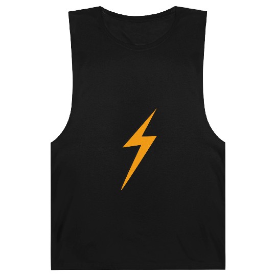 double Lightning Bolt Black And Orange Barnard Tanks