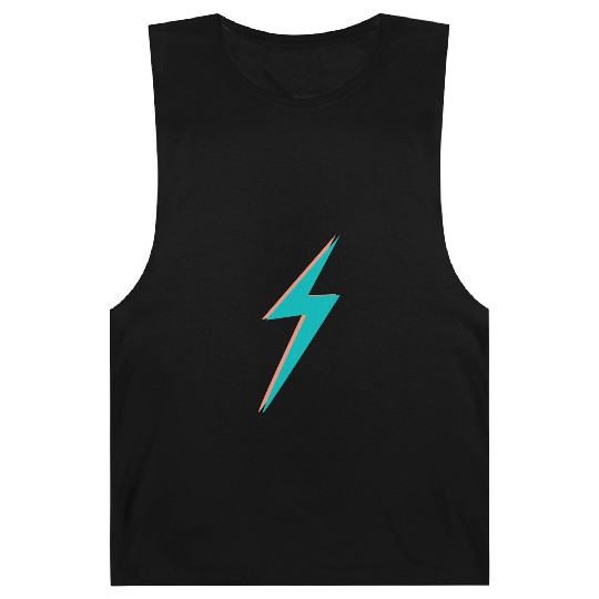 double Lightning Bolt Pink And Blue Barnard Tanks