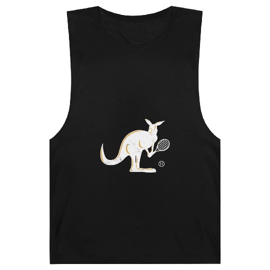 Australia Kangaroo Tennis Player Funny Gift Idea Barnard Tanks