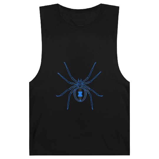 Black Widow Blue Design Barnard Tanks