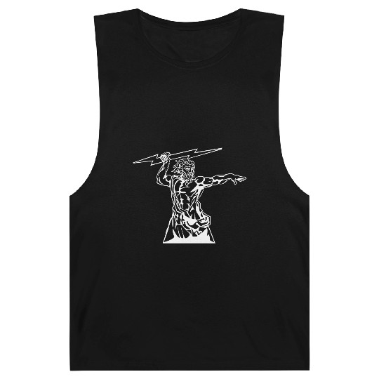 Greek mythology Zeus lightning bolt silhouette Barnard Tanks