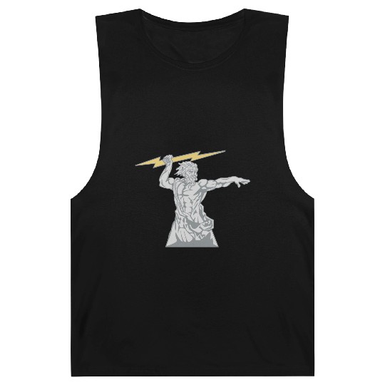 Greek mythology Zeus lightning bolt silhouette Barnard Tanks
