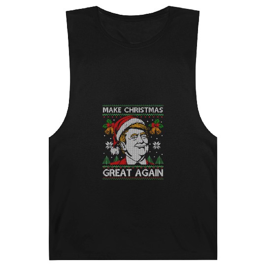 Make Christmas Great Again Funny Trump Ugly Xmas Barnard Tanks