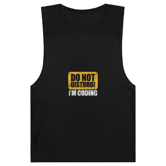 Do Not Disturb I'm Coding Vintage, Programmer Barnard Tanks