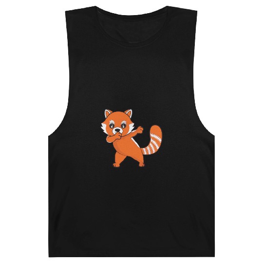 Dabbing Red Panda Cherry Blossoms Bamboo Barnard Tanks