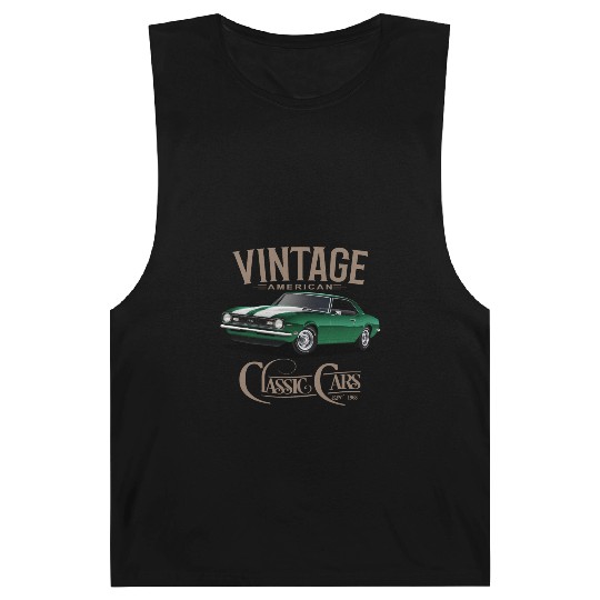 Vintage Green Camaro Classic Car Barnard Tanks