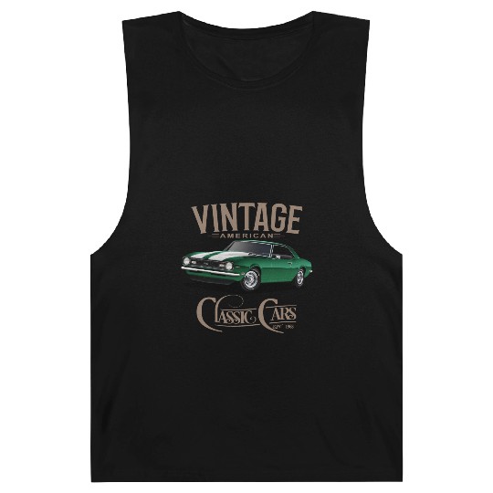 Vintage Green Camaro Classic Car Barnard Tanks