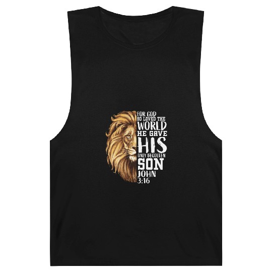 Christian Religious Gifts Men Him Lion Judah Verse Barnard Tanks