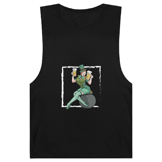 Irish Beer St. Patrick's Saint Pattys Day Shamrock Barnard Tanks