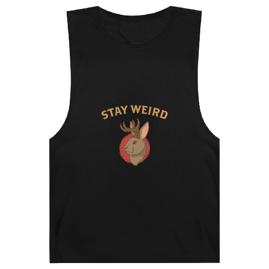 Stay Weird Cryptozoology Cryptid Jackalope product Barnard Tanks