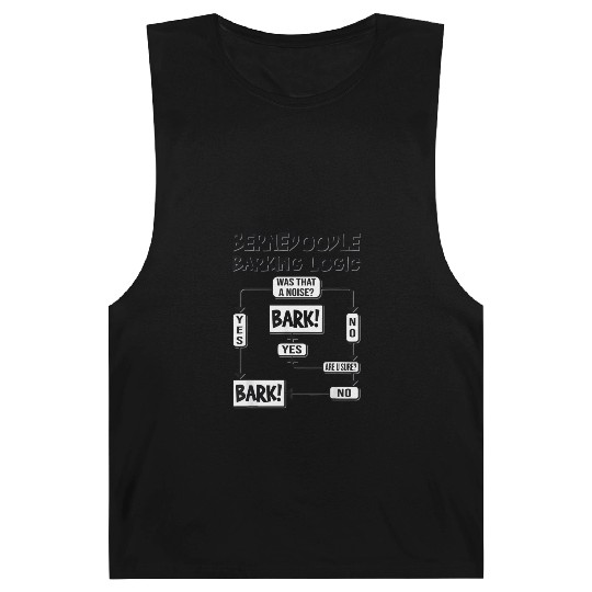 Dog Barking Logic Funny Dog Idea Funny Bernedoodle Barnard Tanks