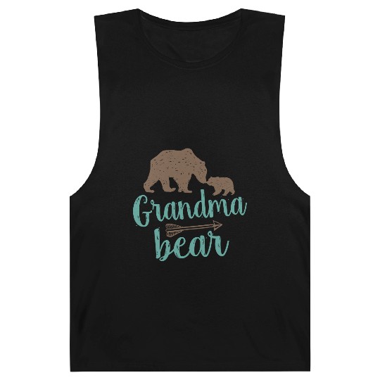 Cute Grandma Bear Matching Family Barnard Tanks