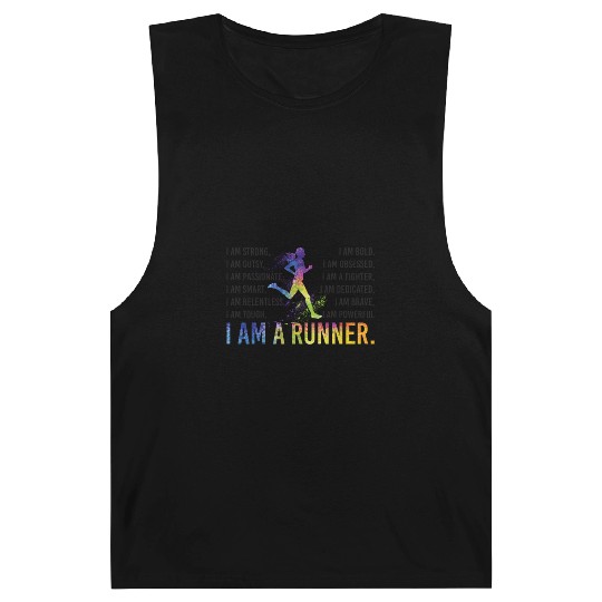 I Am A Runner Running Lady Barnard Tanks