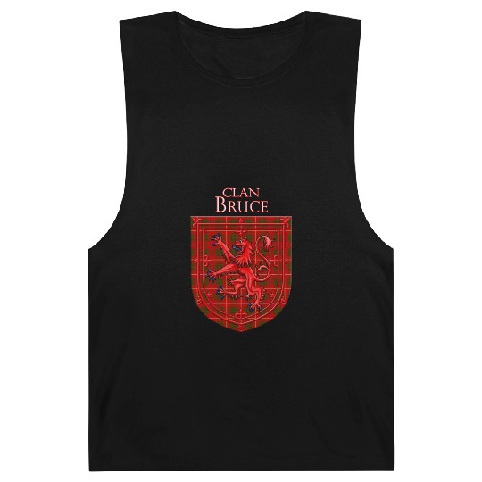Bruce Tartan Scottish Plaid Lion Rampant Barnard Tanks