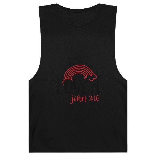 Loved john 3 16 Valentine Day Bible Verse Text Art Barnard Tanks