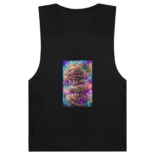 Aqua Bendable Fluffy Kaleidoscopic Nug Flower Weed Barnard Tanks
