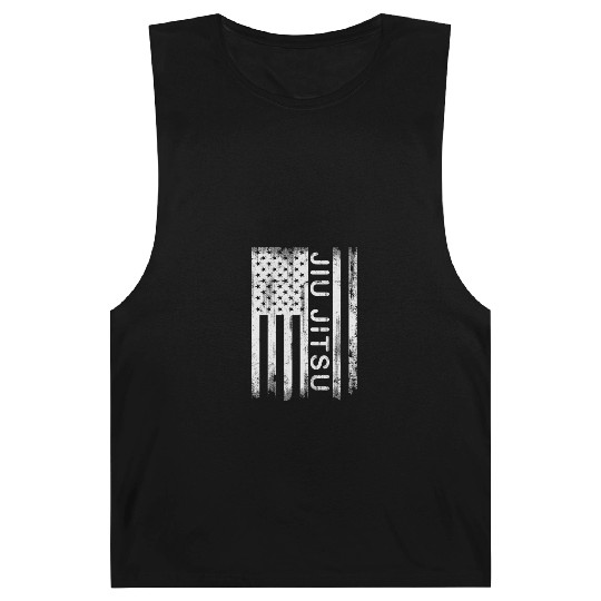 Jiu Jitsu American Flag Barnard Tanks