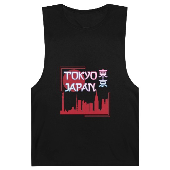 Japan Tokyo skyline streetwear design Barnard Tanks